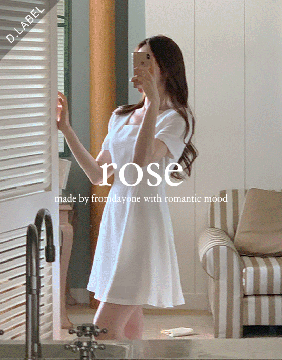[La belle rose]로제 스퀘어 미니훌원피스